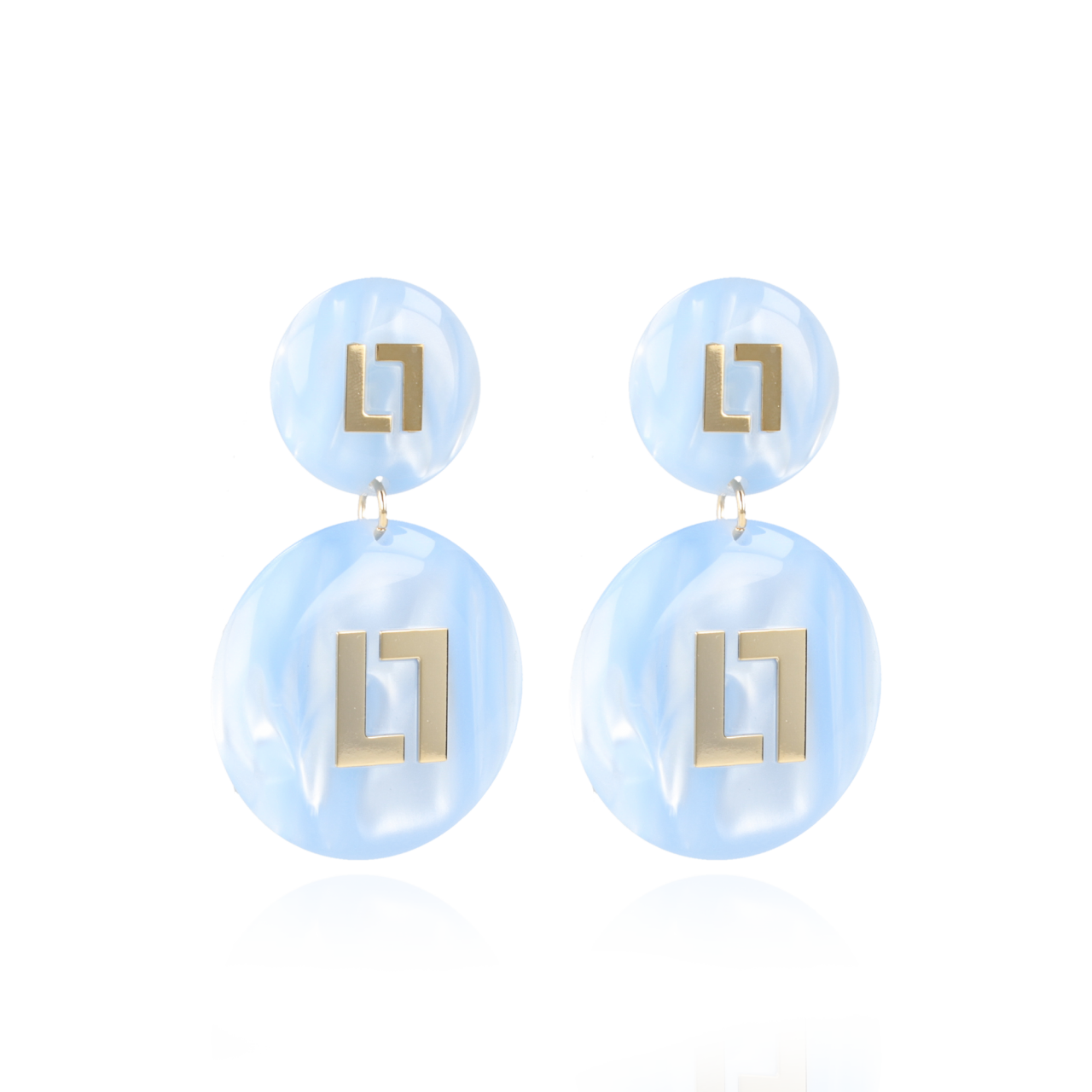 Azuur Oorbellen Larissa Logo
