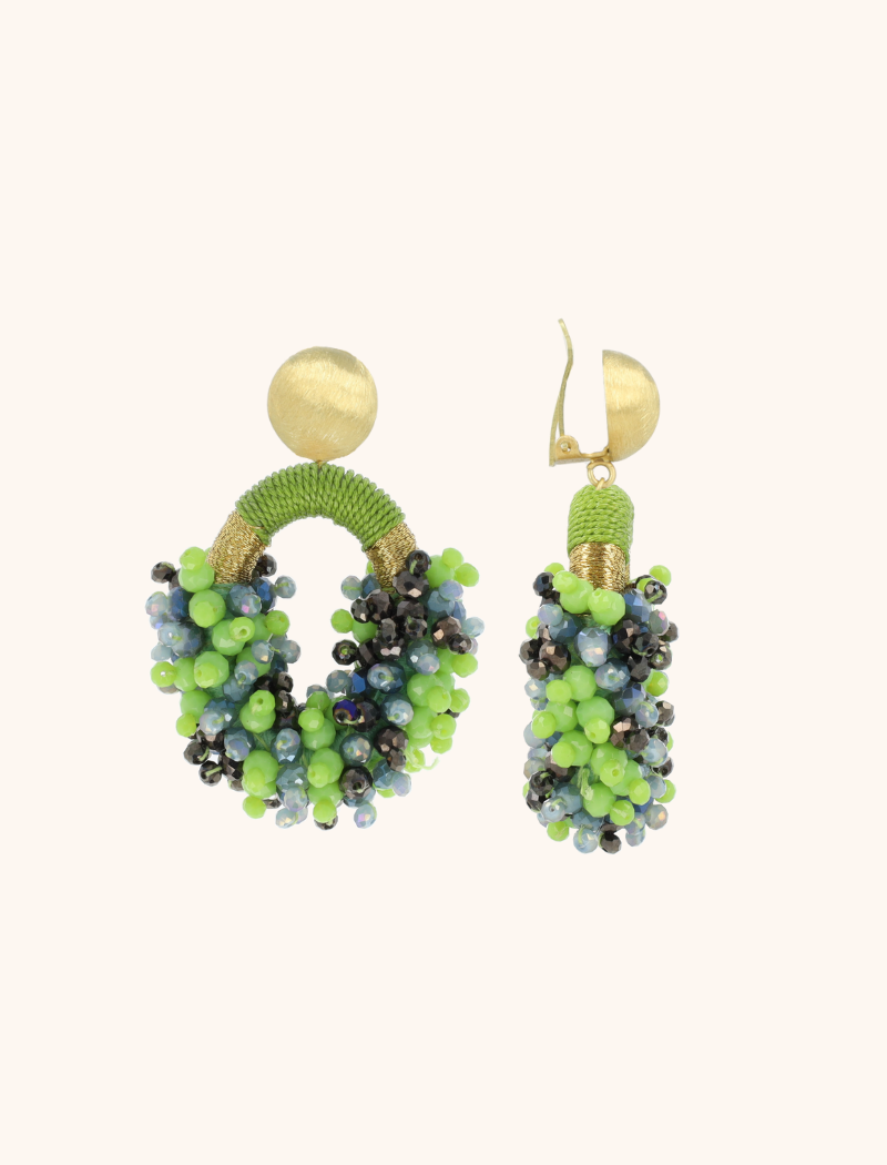 Bruine Mix Oorbellen Eve Combi ovaal M Double Stones Cliplott-theme.productDescriptionPage.SEO.byTheBrand