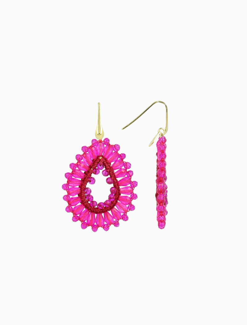 Fuchsia Oorbellen Silk Drop S