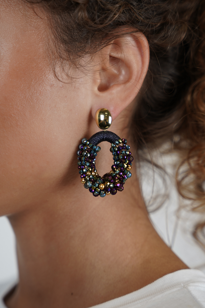 Green Purple Earrings Opheilia Combi Oval Mlott-theme.productDescriptionPage.SEO.byTheBrand