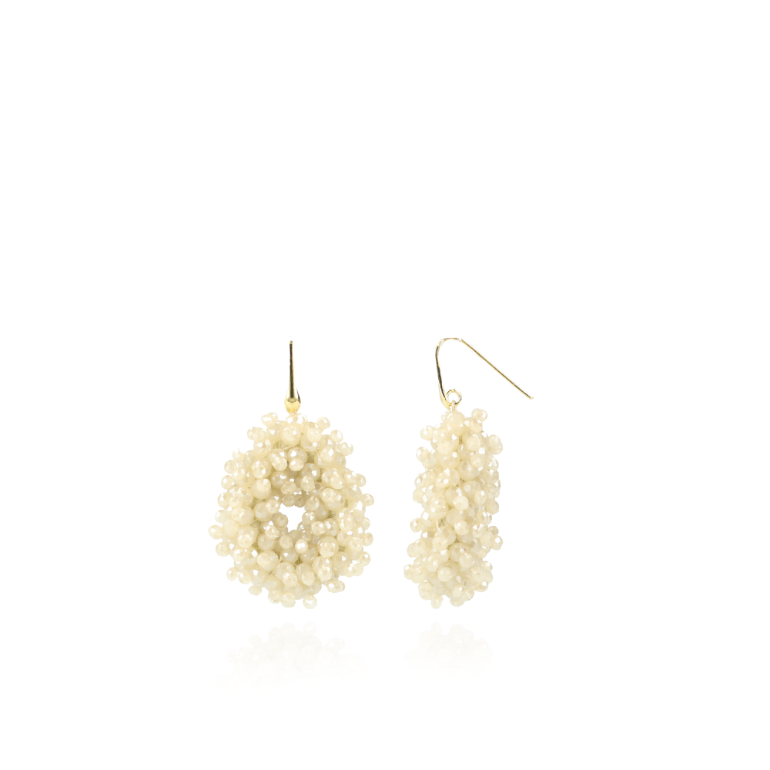 Beige Oorbellen Louise Glassberry Druppel S Double Stones Tonal