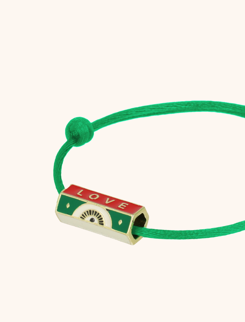 Ketting Satin Love Charm - Wit/Groen/Roodlott-theme.productDescriptionPage.SEO.byTheBrand