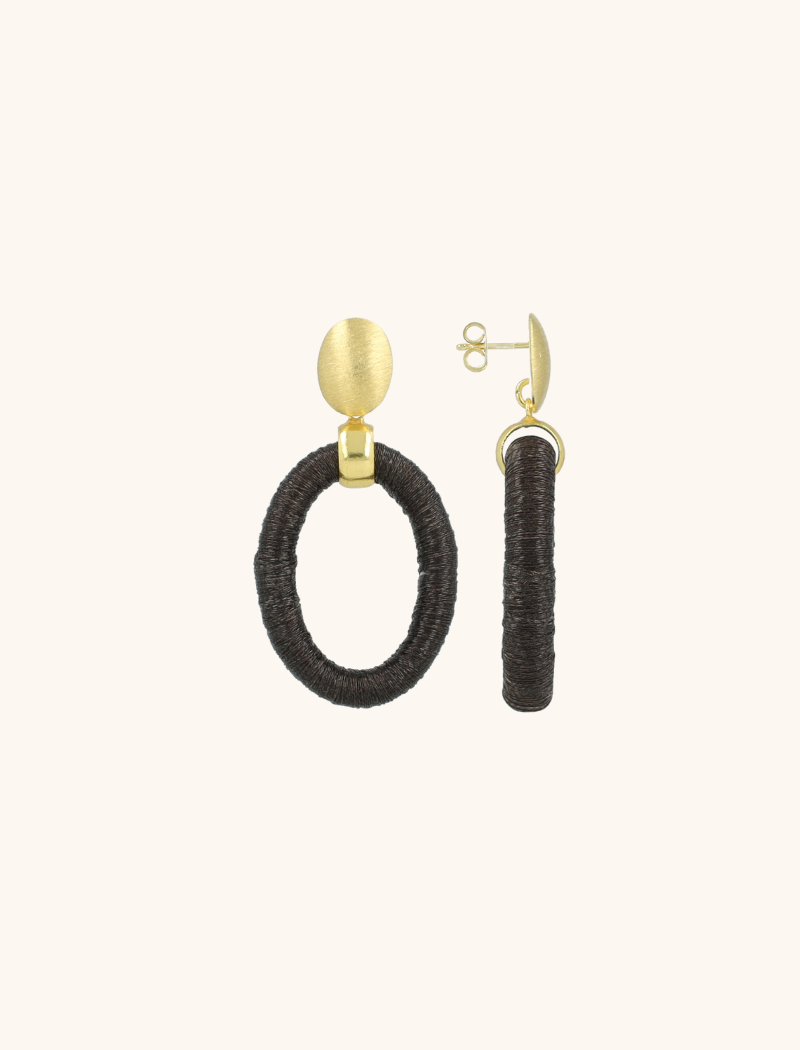 Bruine oorbellen Faye ovaal Slott-theme.productDescriptionPage.SEO.byTheBrand