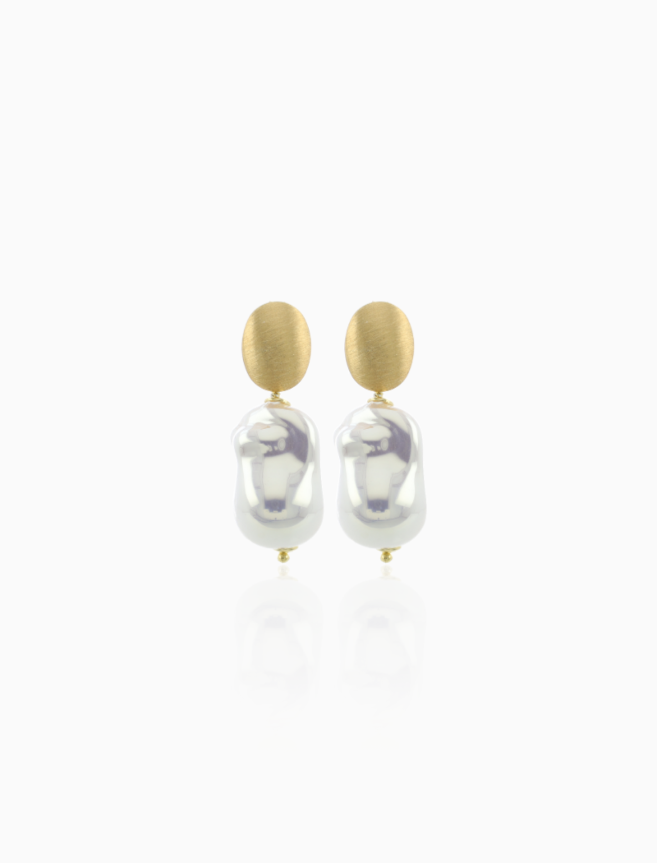 Off White Earrings Crystal Pearl Look S