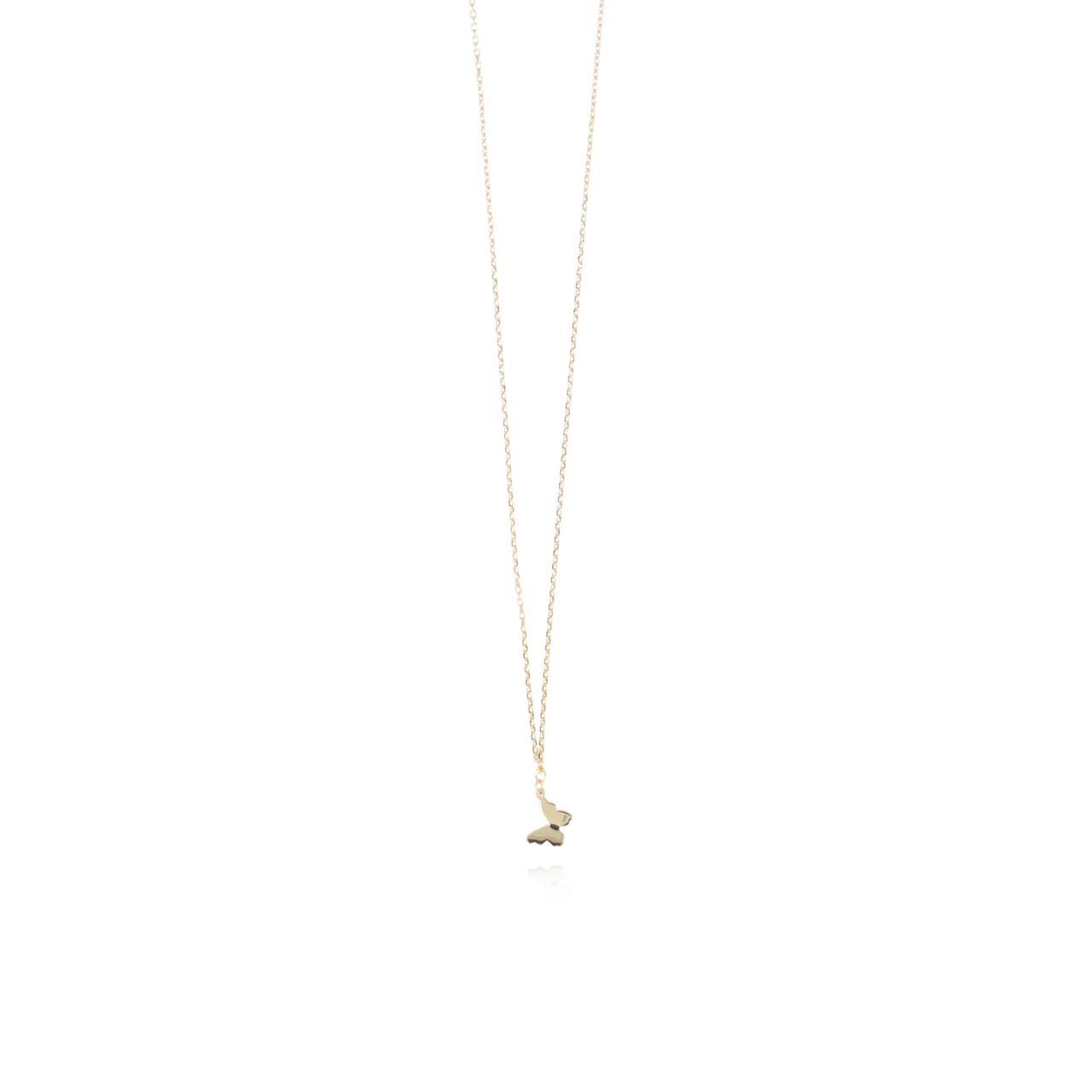 9 Karaat Ketting Vlinder
