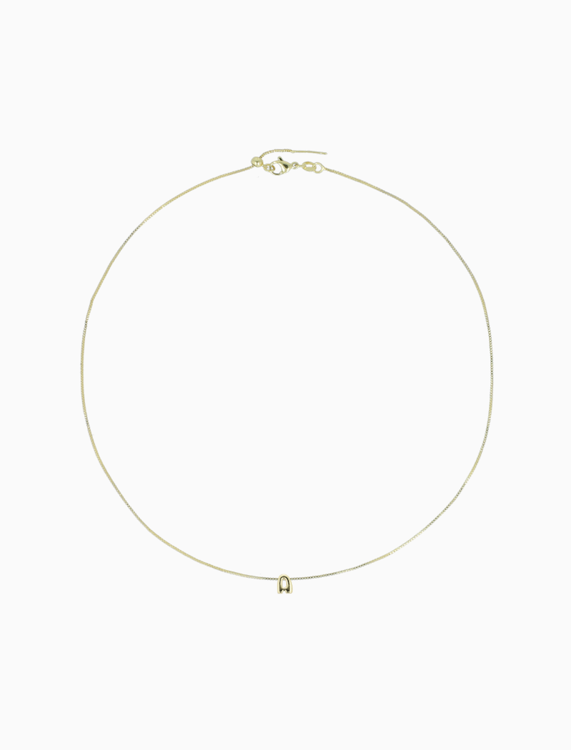 Gold Necklace Mini Initial