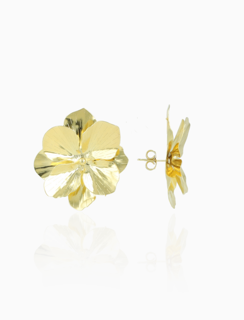 Gold Earrings Senna Flower M