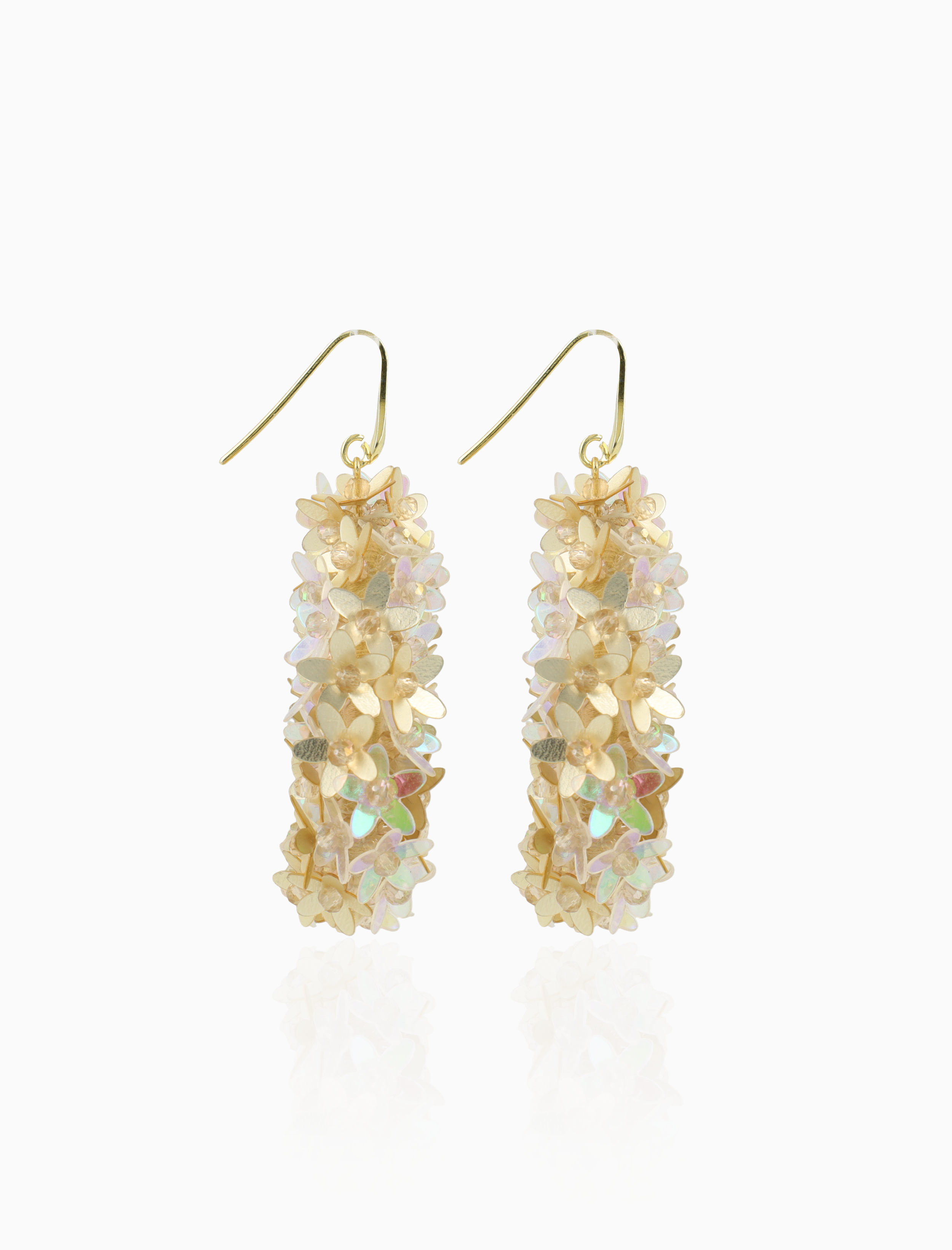 Beige Mint Ohrringe Amal Globe L Flower