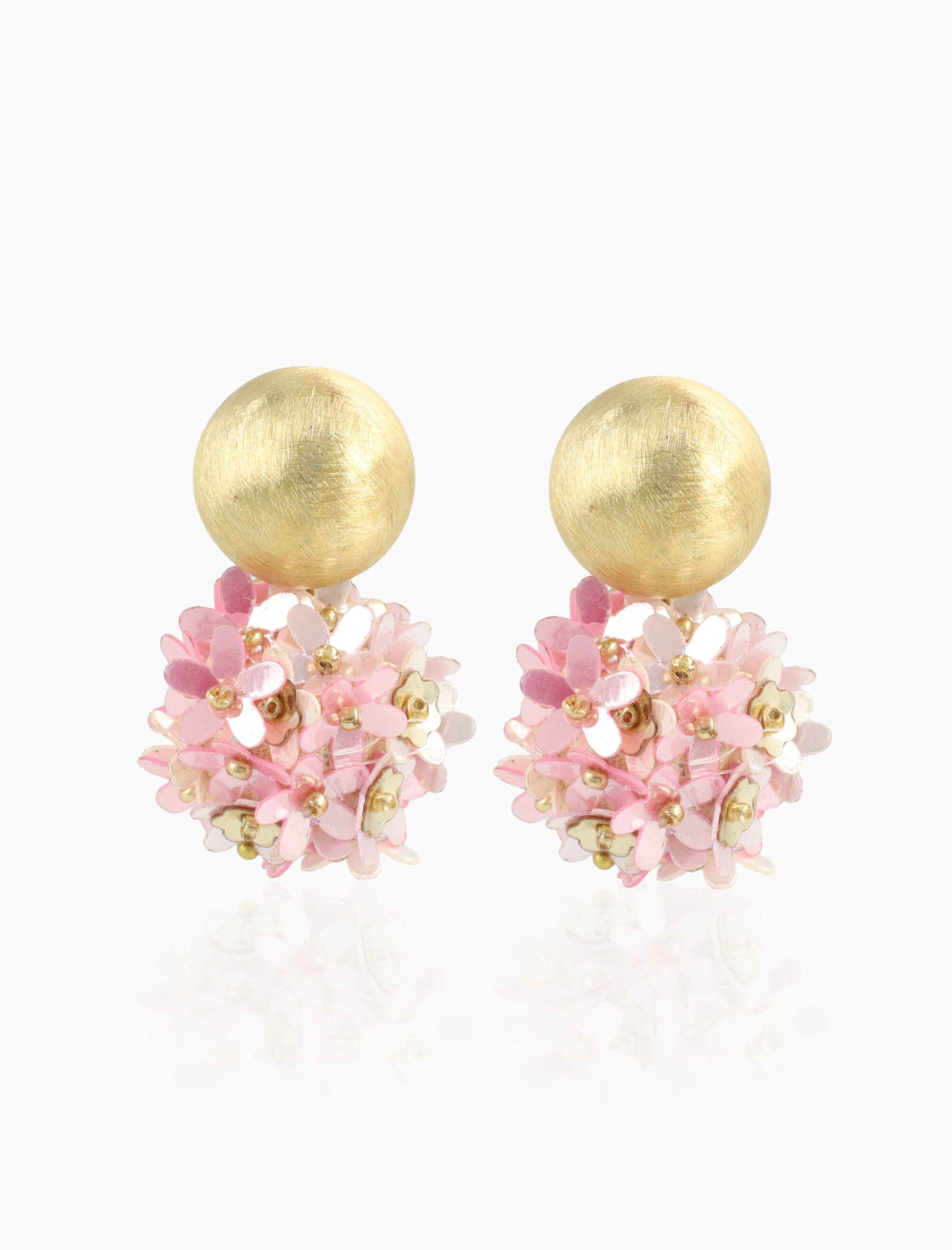 Soft Pink Earrings Daisy Globe M Flower