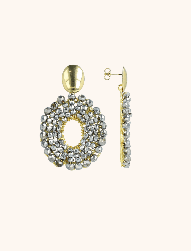Metallic Silver Earrings Mia Oval Slott-theme.productDescriptionPage.SEO.byTheBrand