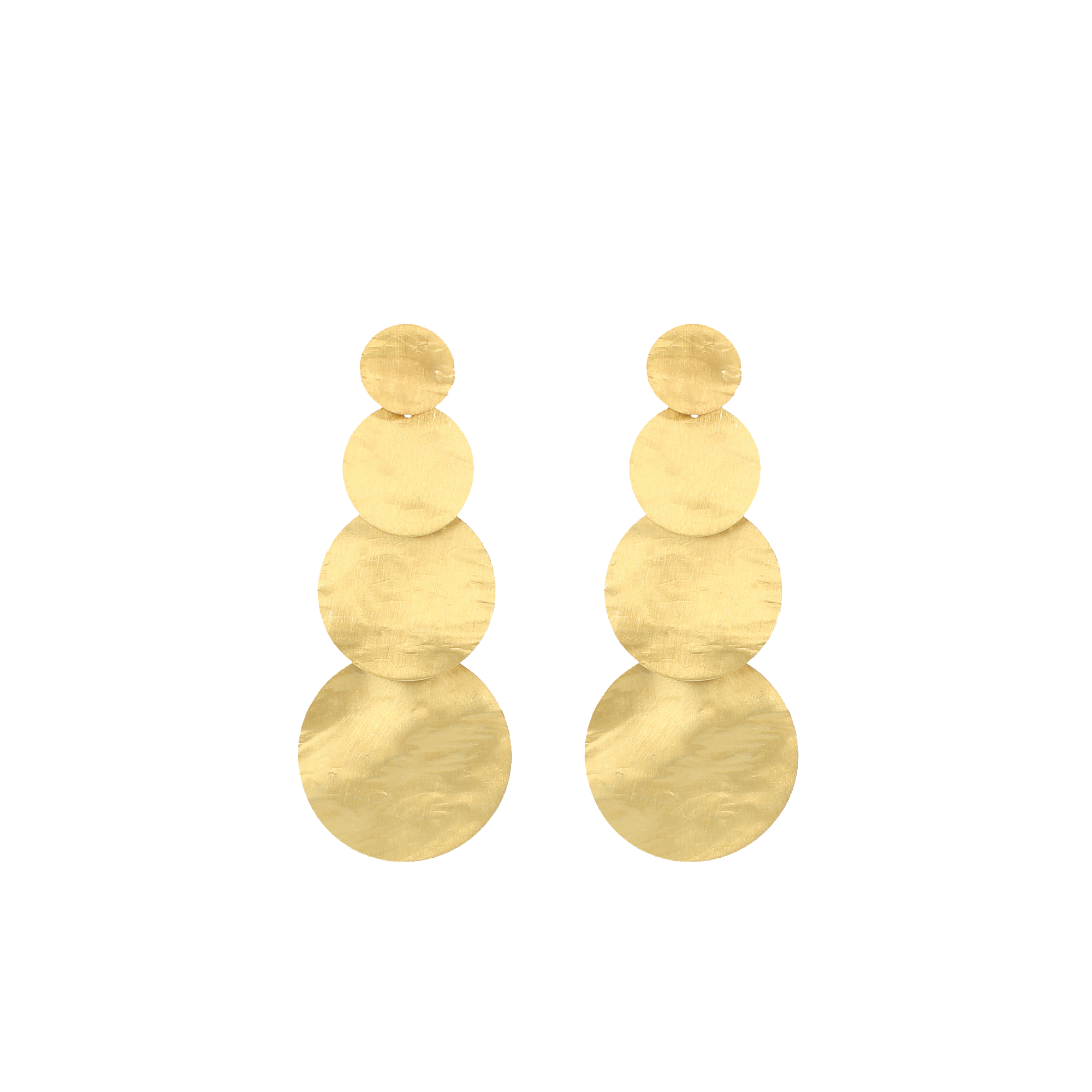 Classic triple round closed earrings 