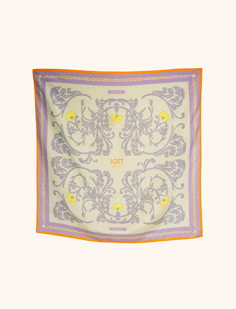 Lila Pastel Green Sjaal Silk