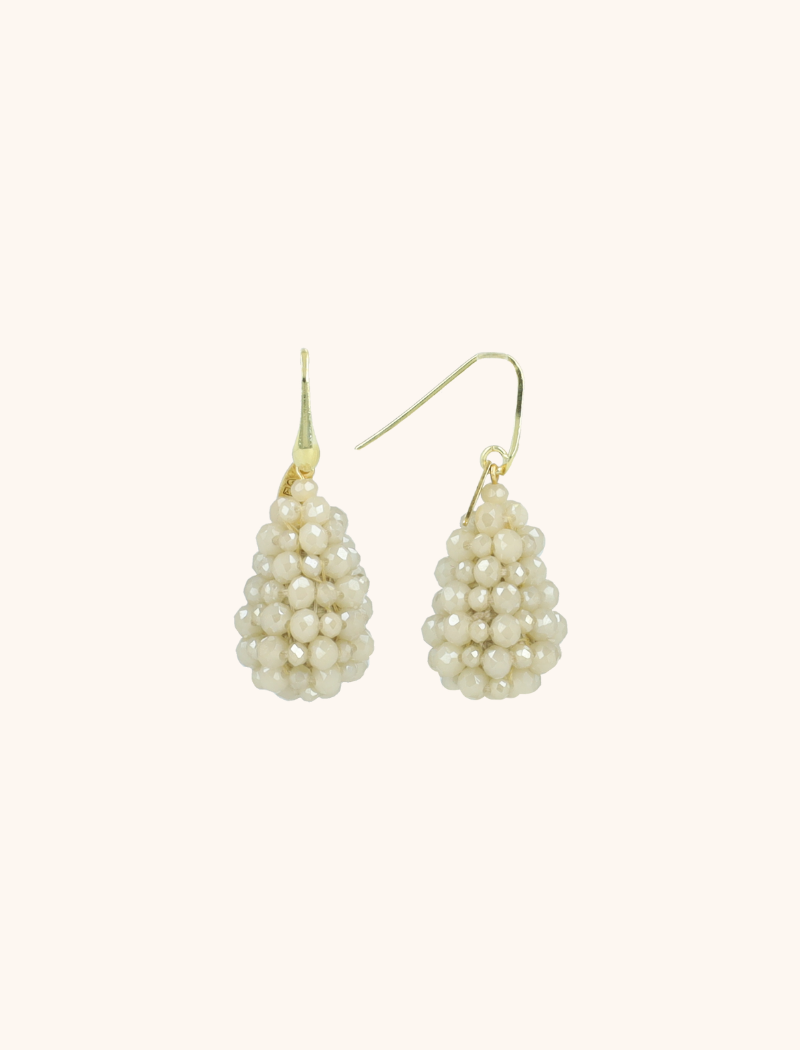 Beige Oorbellen Amy Cone XS