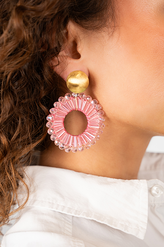 Pink Earrings Ann-Mary Circle Doublelott-theme.productDescriptionPage.SEO.byTheBrand