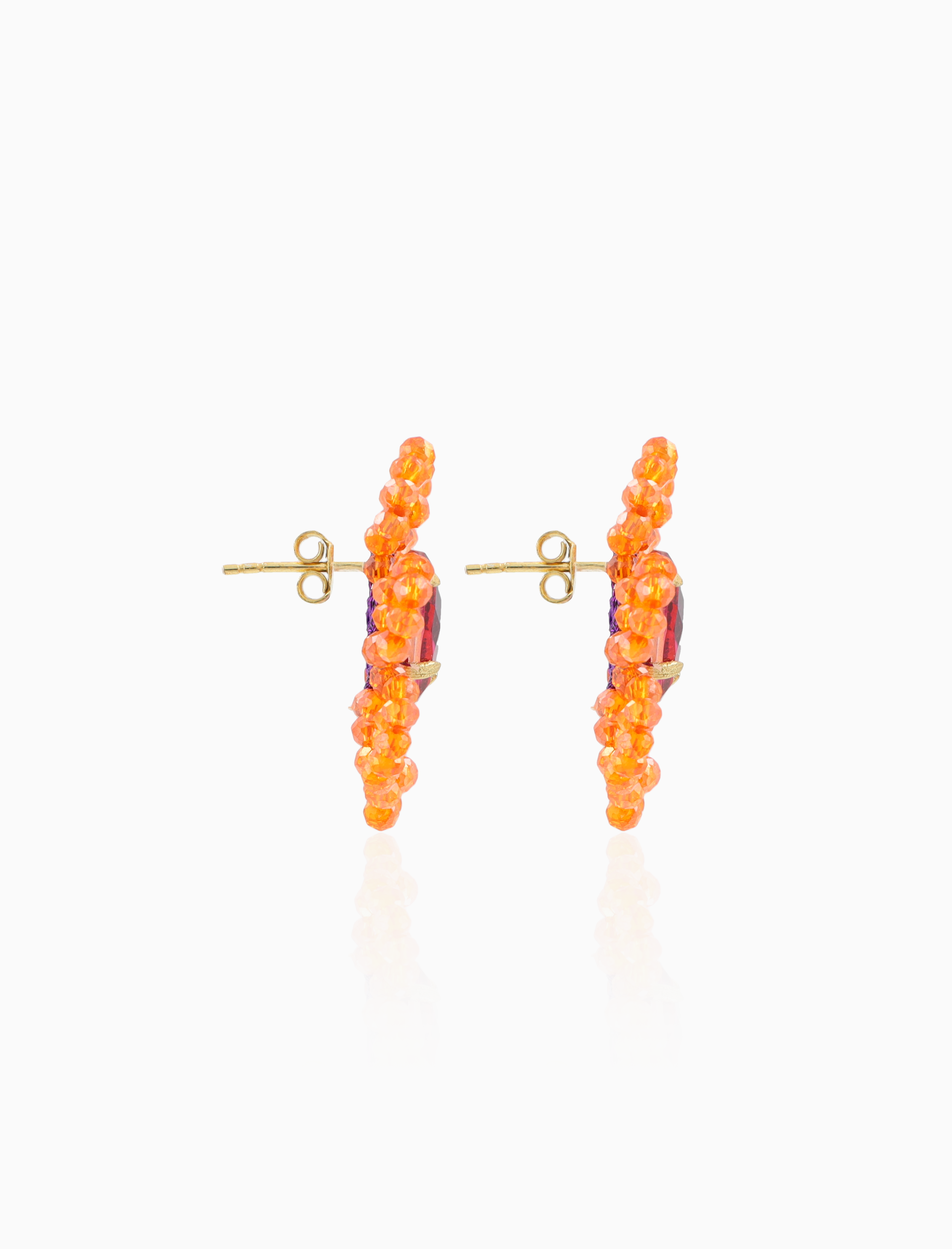 Orange Ohrringe Madelief Bluhende Blume M