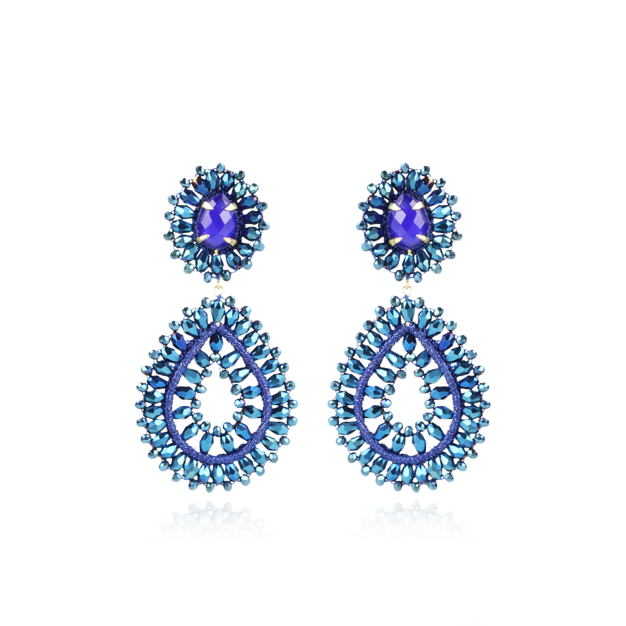 Disco Blauwe Oorbellen Apollo