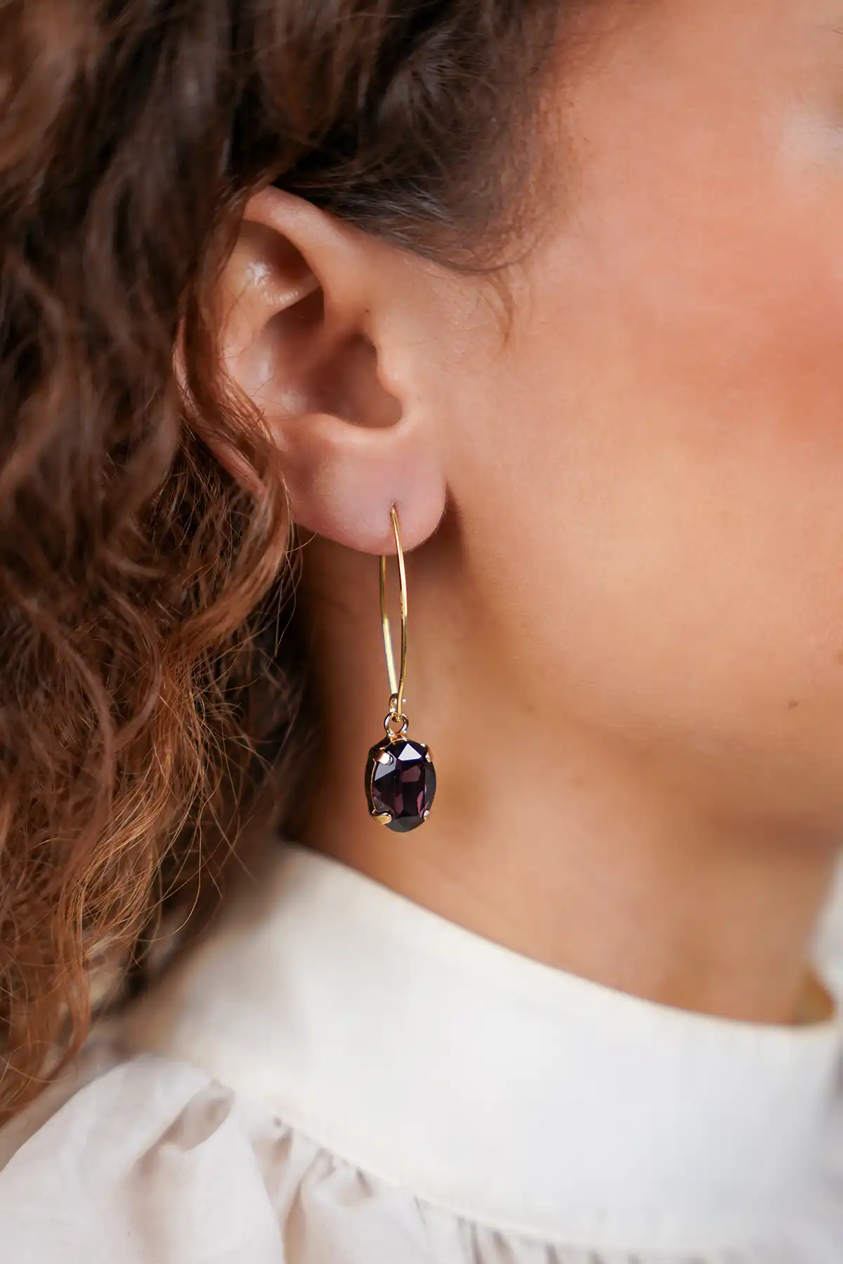 Purple Earrings Daan Strass Pendant Slott-theme.productDescriptionPage.SEO.byTheBrand