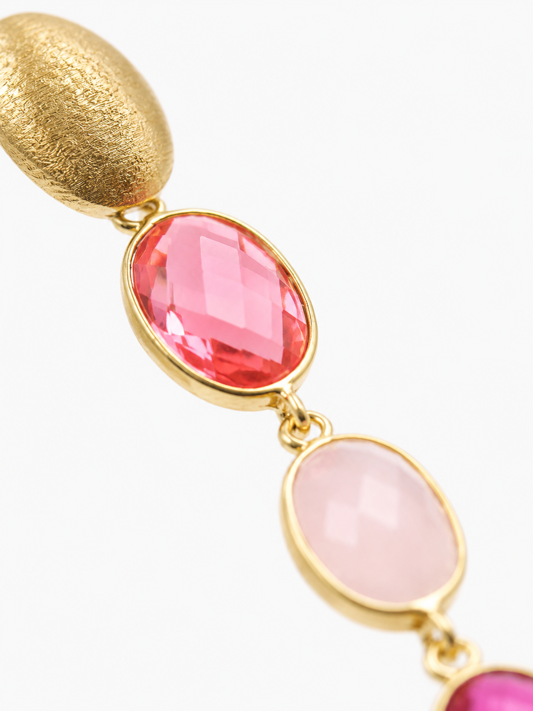 Fuchsia Oorbellen Three Framed Stones April