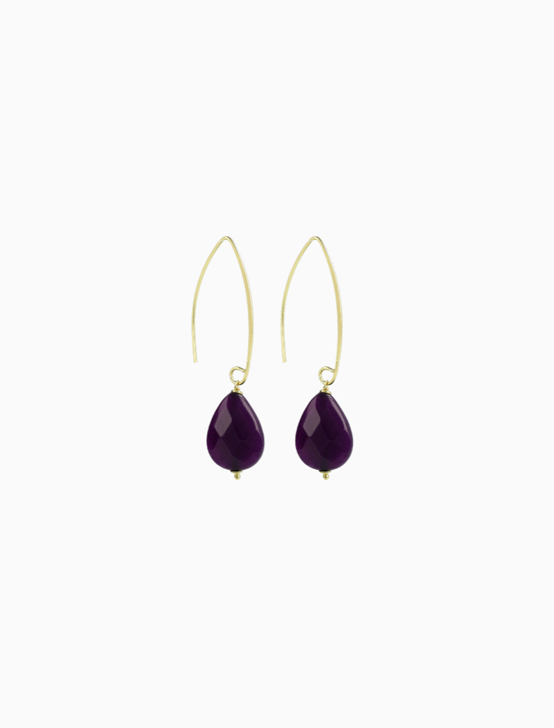Purple Earrings Drop S