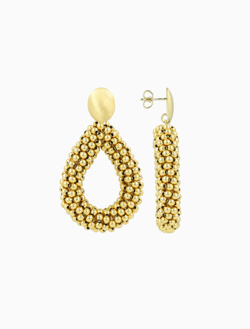 Gold Earrings Berry Drop L