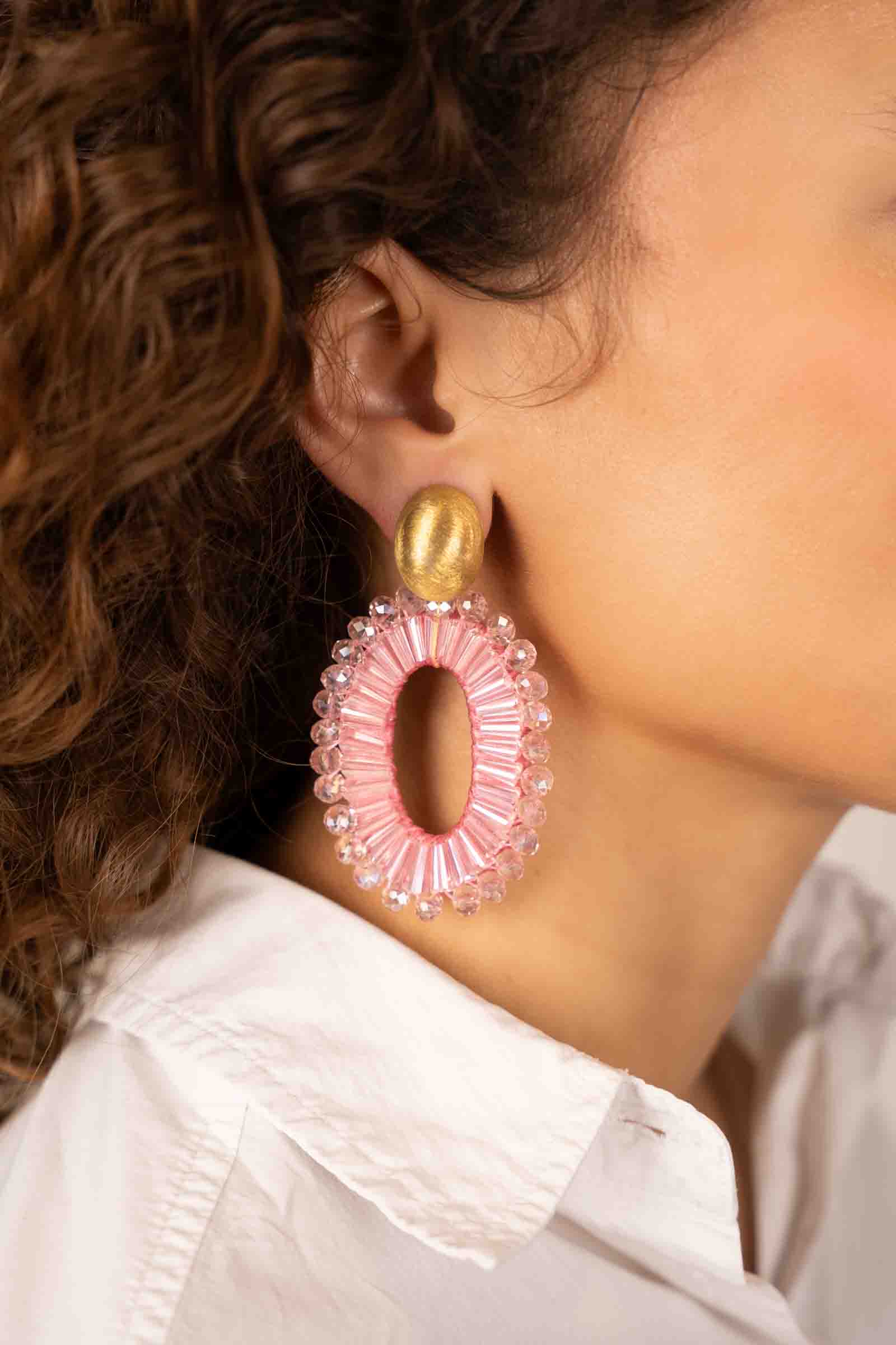 Pink Earrings Ann-Mary Oval Doublelott-theme.productDescriptionPage.SEO.byTheBrand