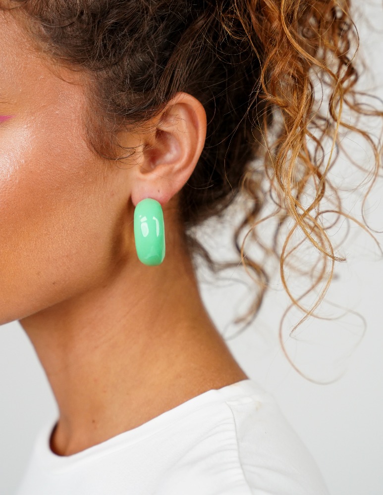 Classic Earrings Enamel Turquoise Creolelott-theme.productDescriptionPage.SEO.byTheBrand