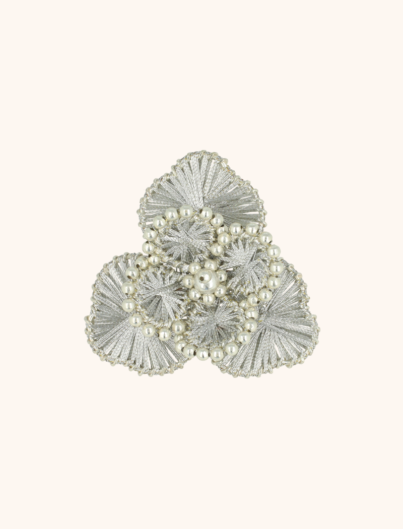 Brosche Aster Flower L - Silver