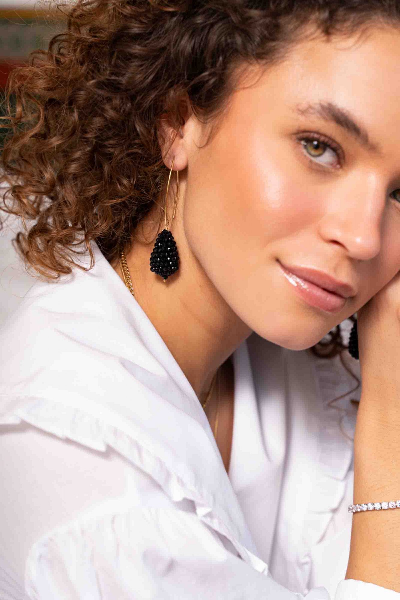 Zwarte MY JEWELLERY Oorbellen TEARDROP EARRINGS